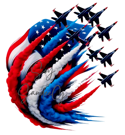 USA Fighter Jets - UVDTF Decal for cups/hard surfaces sticker