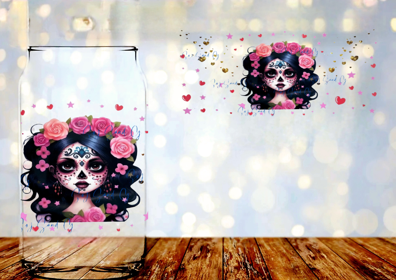 Envoltura UVDTF de Belleza del Día de los Muertos