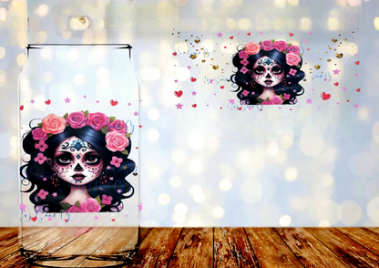 Envoltura UVDTF de Belleza del Día de los Muertos