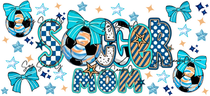 Blue Soccer Mom - UVDTF Wrap for cups/hard surfaces sticker