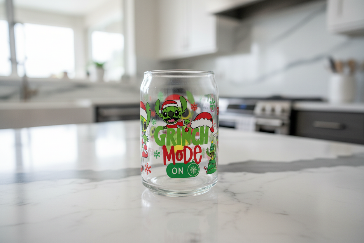 Grinch Stitch Stink Stank - UVDTF Wrap for cups/hard surfaces sticker