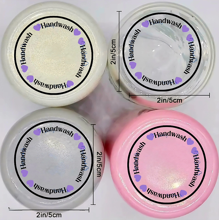Cup Care Instructions (Purple Hearts) - UVDTF Decal for cups/tumblers sticker