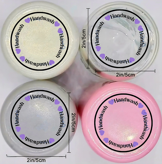 Cup Care Instructions (Purple Hearts) - UVDTF Decal for cups/tumblers sticker