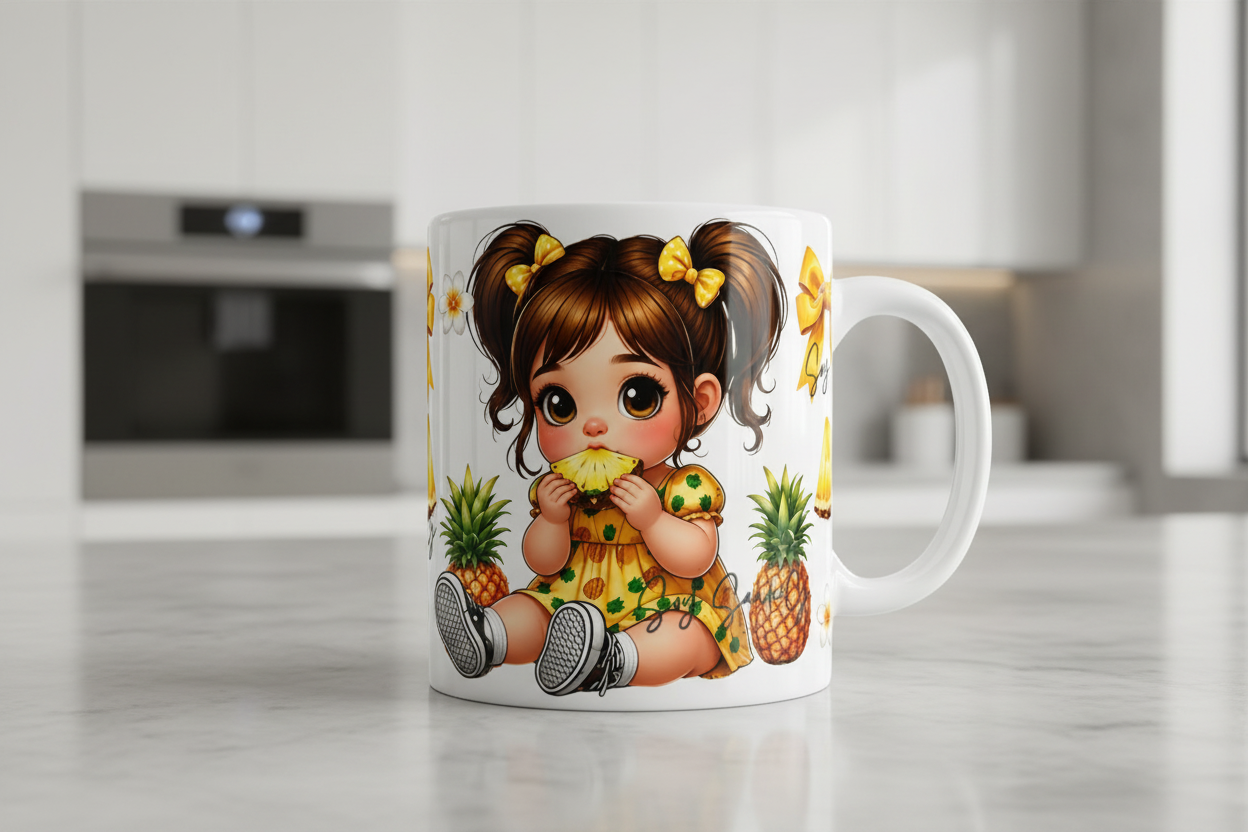 Pineapple Cutie - UVDTF Wrap for cups/hard surfaces sticker