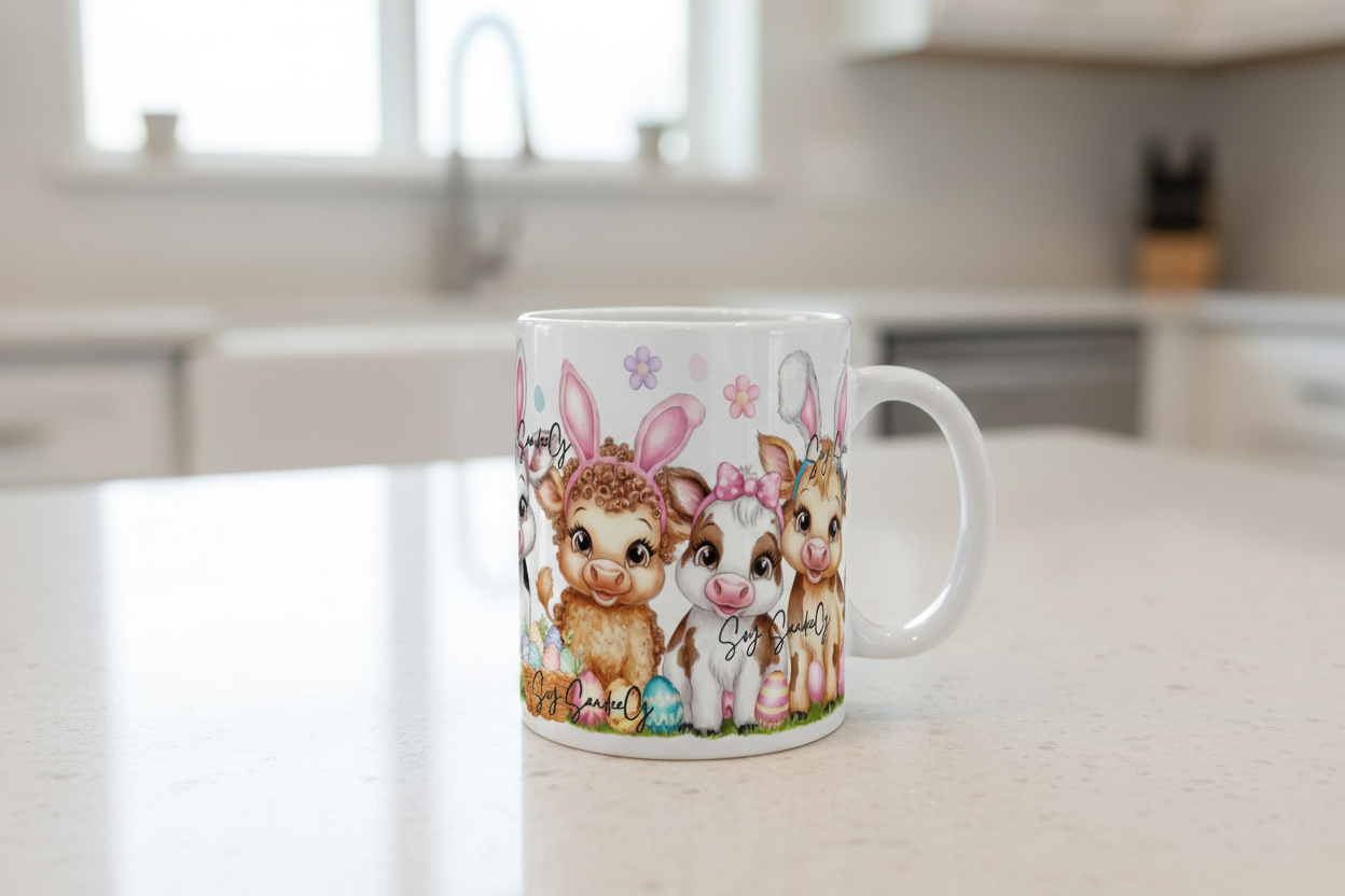 Easter Cows - UVDTF Wrap for cups/hard surfaces sticker