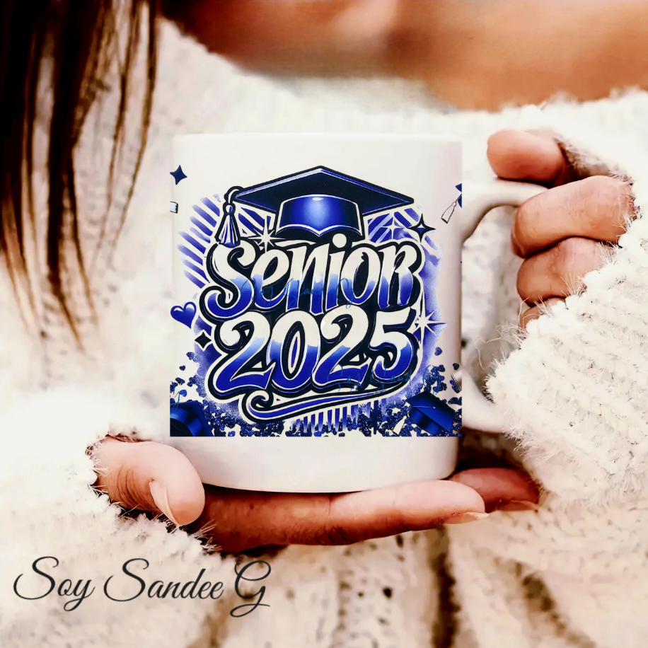 Blue Senior Grad - UVDTF Wrap for cups/hard surfaces sticker