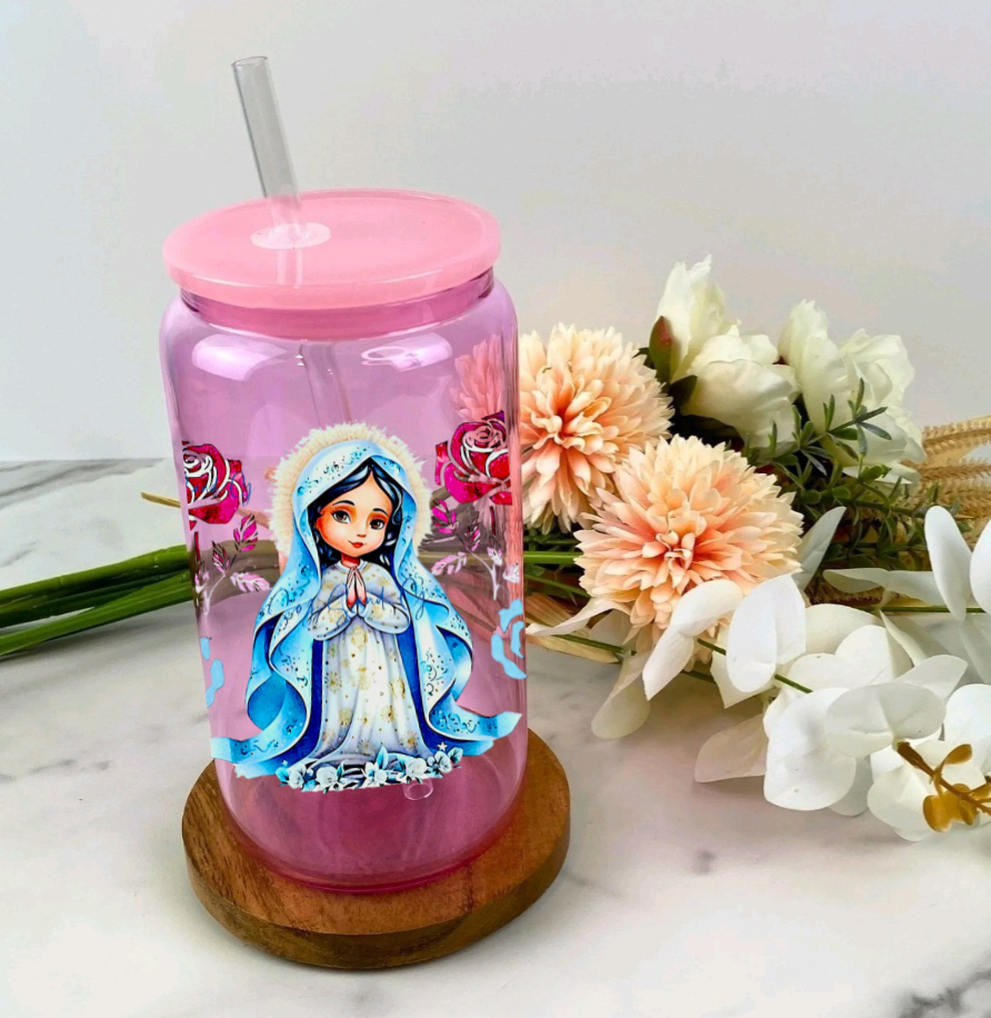 Virgen de Guadalupe Blue Shall - UVDTF Wrap for cups/hard surfaces