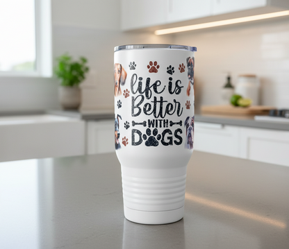 Life is Better with Dogs #4 - UVDTF Wrap for cups/hard surfaces sticker