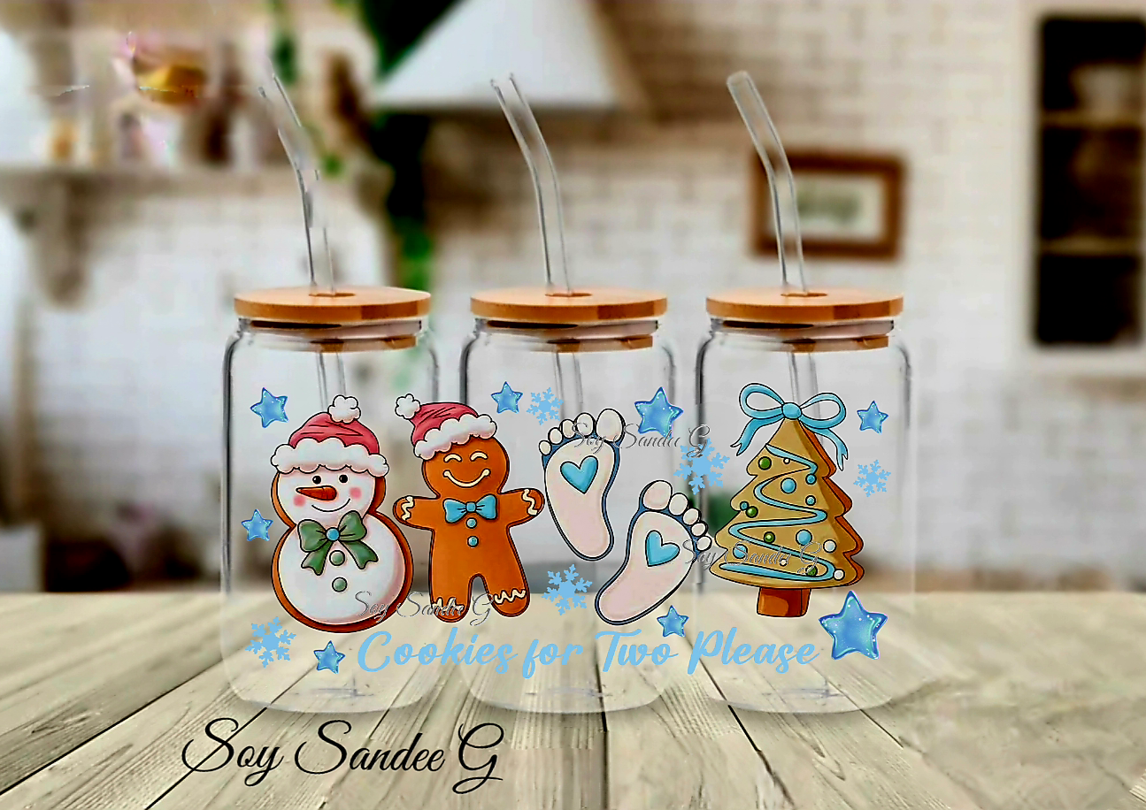 Cookies for Two Please (Blue) - UVDTF Wrap for cups/hard surfaces sticker