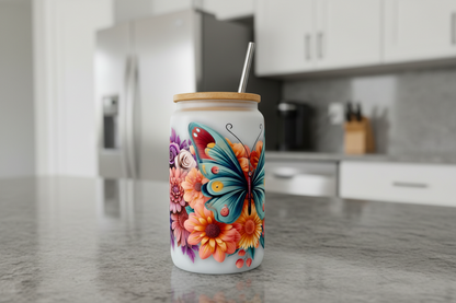 Teal Butterfly - UVDTF Wrap for cups/hard surfaces sticker