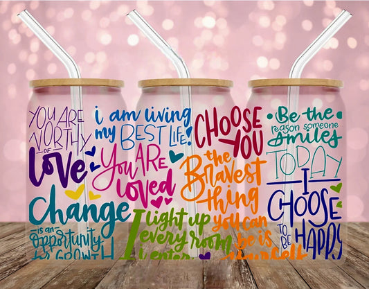 Positivity Sayings - UVDTF Wrap for cups/hard surfaces