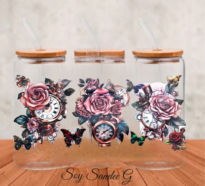 Envoltura UVDTF de rosas en el tiempo