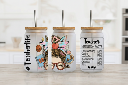 Teacher % - UVDTF Wrap for cups/hard surfaces sticker