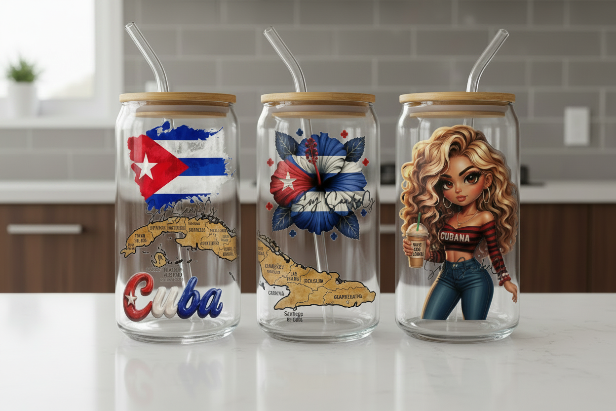 Cuban Cutie #2 - UVDTF Wrap for cups/hard surfaces sticker