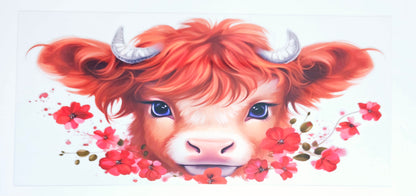 Highland Cow #5 - UVDTF Wrap for cups/hard surfaces sticker