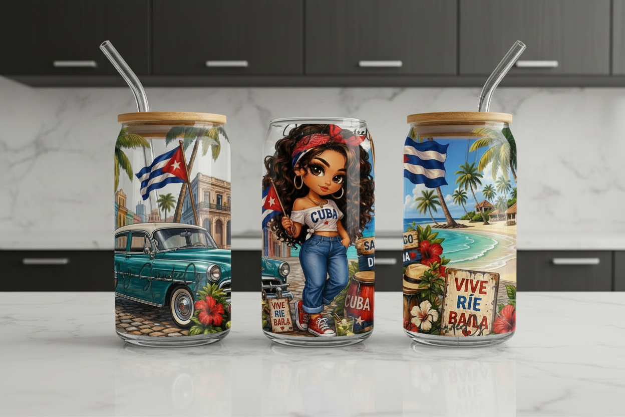 Cuba Santiago de Cuba - UVDTF Wrap for cups/hard surfaces sticker