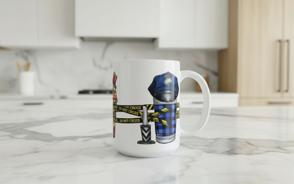 Copas de policía con envoltura UVDTF