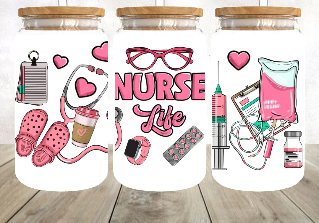 Envoltura UVDTF rosa de Nurse Life