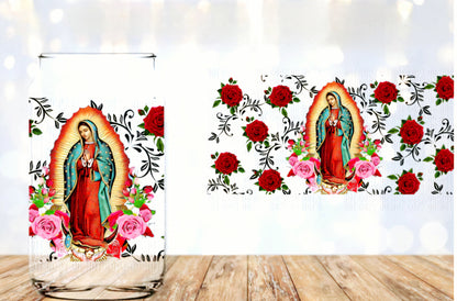 Virgen de Guadalupe & Roses - UVDTF Wrap for cups/hard surfaces