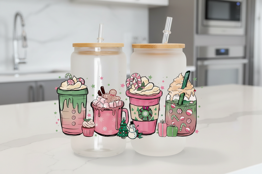 Candy X-mas Cups - UVDTF Wrap #2 for cups/hard surfaces sticker