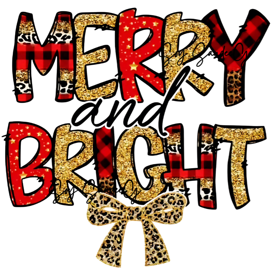 Merry & Bright - UVDTF Decal for cups/hard surfaces sticker