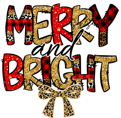 Merry & Bright - UVDTF Decal for cups/hard surfaces sticker