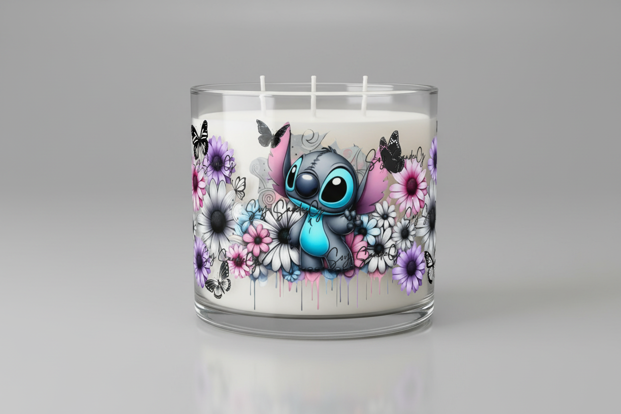 Stitch Daisies - UVDTF Wrap for cups/hard surfaces sticker