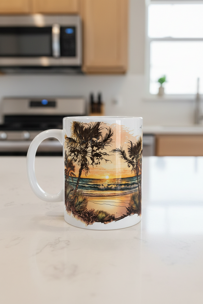 Golden Beach - UVDTF Wrap for cups/hard surfaces sticker
