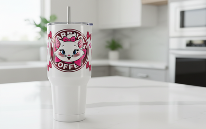 Happy Coffee Cat  - UVDTF Wrap for cups/hard surfaces sticker