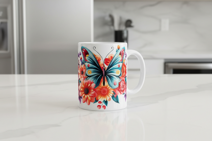 Teal Butterfly - UVDTF Wrap for cups/hard surfaces sticker