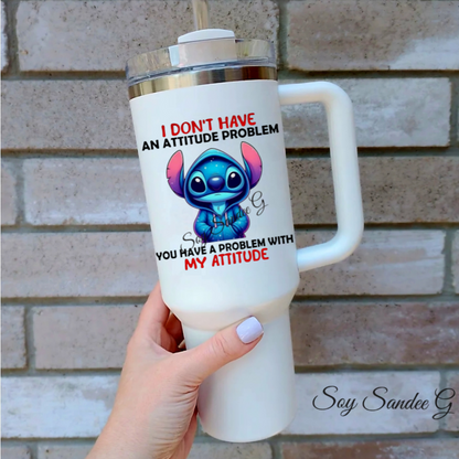 I Don't Have an Attitude Problem Stitch - UVDTF Decal for cups/hard surfaces sticker