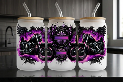 Purple Motorcycles - UVDTF Wrap for cups/hard surfaces sticker