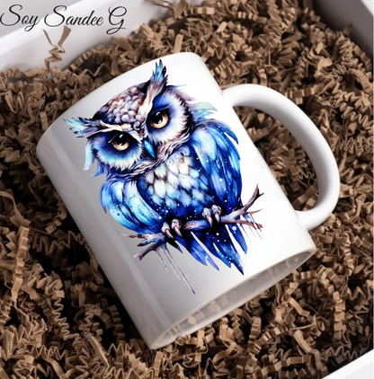 Blue Owl - UVDTF Decal for cups/hard surfaces sticker