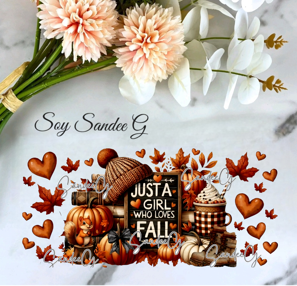 Just a girl who loves Fall  - UVDTF Wrap for cups/hard surfaces sticker