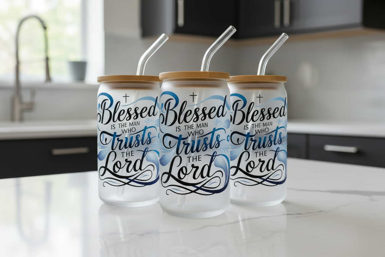 Blessed is the Man - UVDTF Wrap for cups/hard surfaces sticker