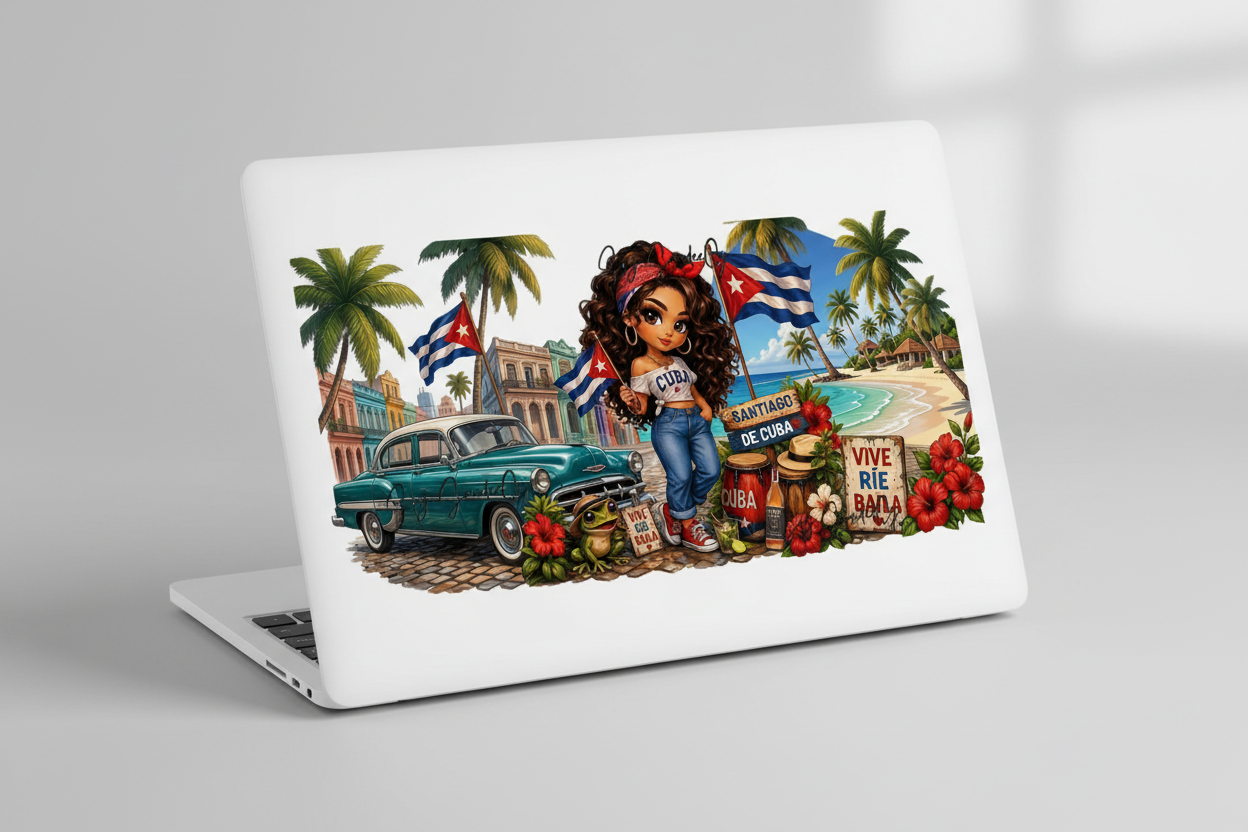Cuba Santiago de Cuba - UVDTF Wrap for cups/hard surfaces sticker