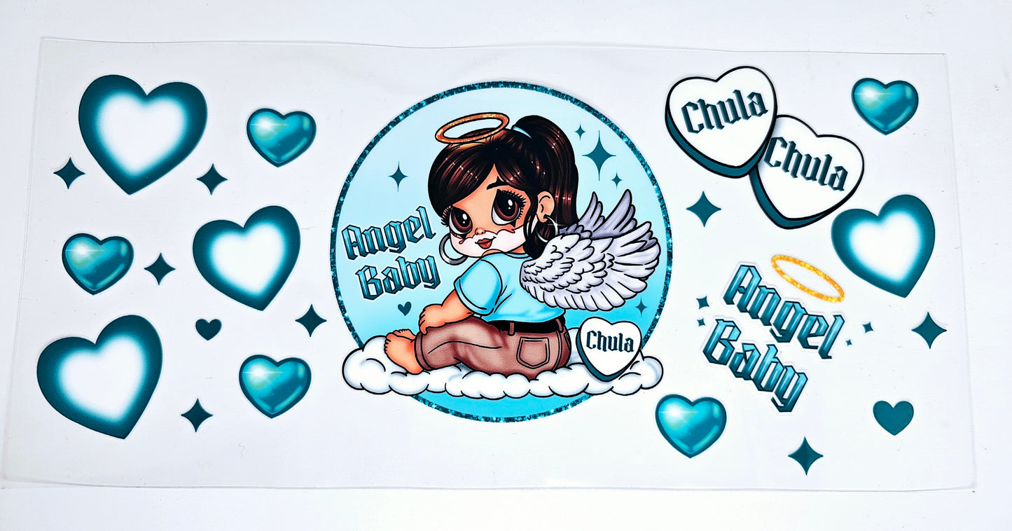 Angel Baby - Teal UVDTF wrap