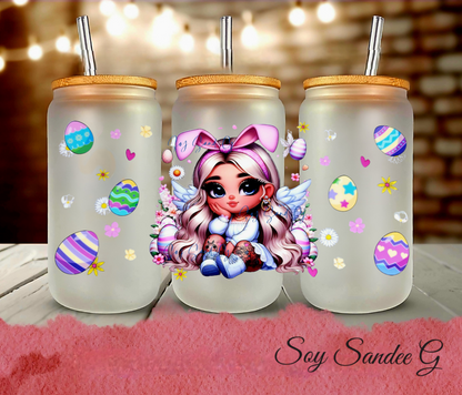 Blondy Easter Cutie - UVDTF Wrap for cups/hard surfaces sticker