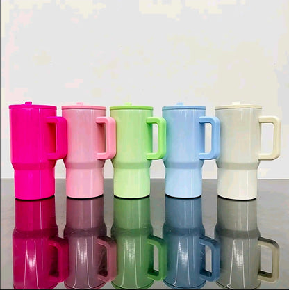 20 oz Stainless Steel Tumbler with Flip Straw