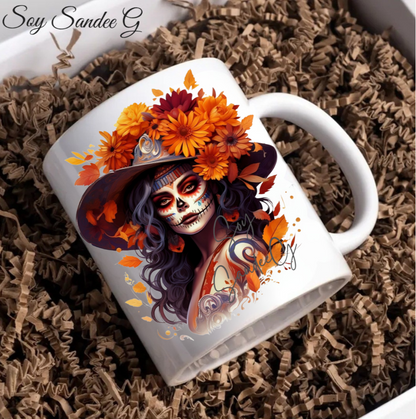 Orange Hat Skully - UVDTF Decal for cups/hard surfaces sticker