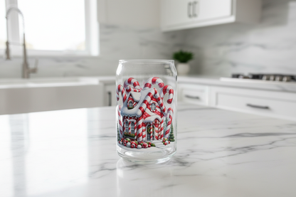 Merry Christmas Candy Cane House - UVDTF Wrap for cups/hard surfaces sticker