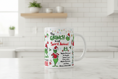 Envoltura UVDTF con varios dichos del Grinch
