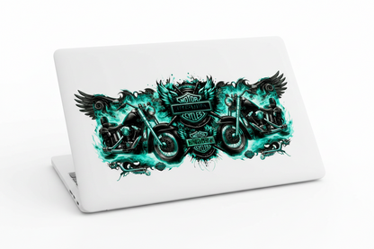 Teal Motorcycles - UVDTF Wrap for cups/hard surfaces sticker