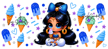 Blue Ice Cream Cutie - UVDTF Wrap for cups/hard surfaces sticker