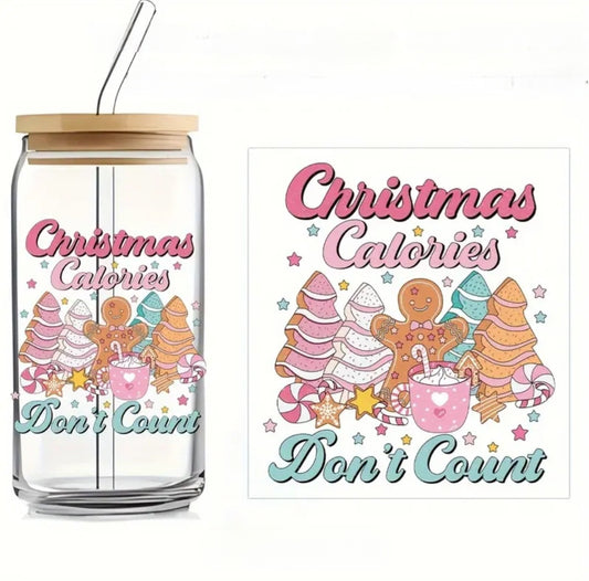 Christmas Calories Don't Count - UVDTF Decal for cups/hard surfaces sticker