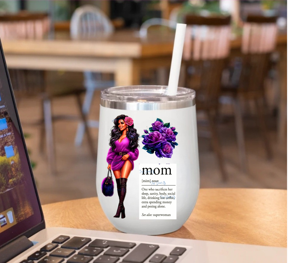 Sexy Purple Dress Mom - UVDTF Decal for cup/hard surface