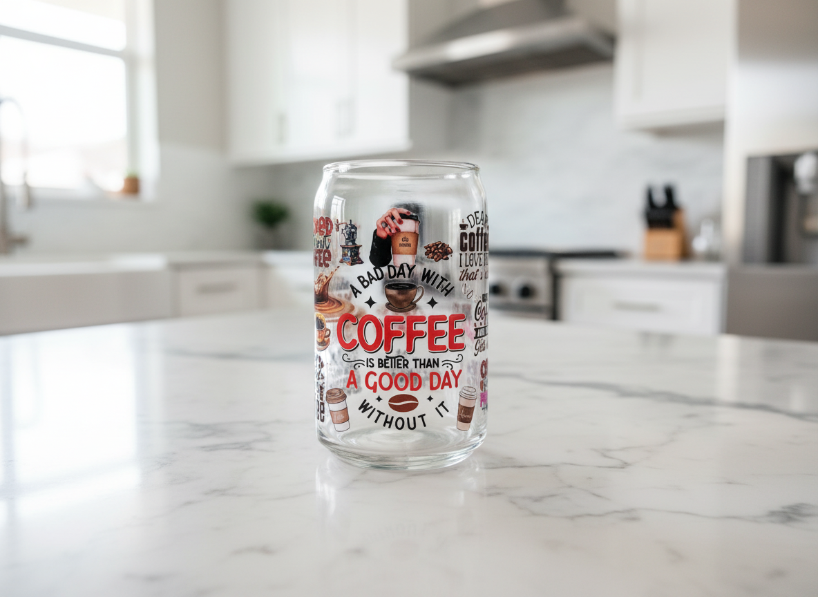 Coffee Quotes - UVDTF Wrap for cups/hard surfaces sticker