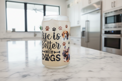 Life is Better with Dogs #1 - UVDTF Wrap for cups/hard surfaces sticker