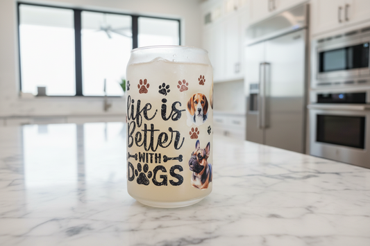 Life is Better with Dogs #1 - UVDTF Wrap for cups/hard surfaces sticker