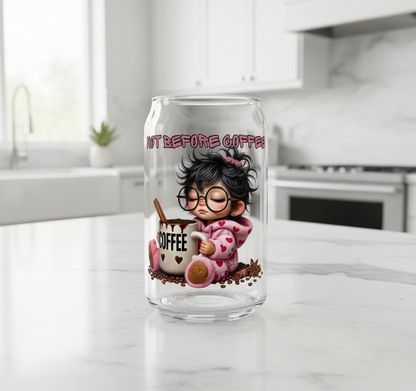 Not Before Coffee - UVDTF Decal for cups/hard surfaces sticker